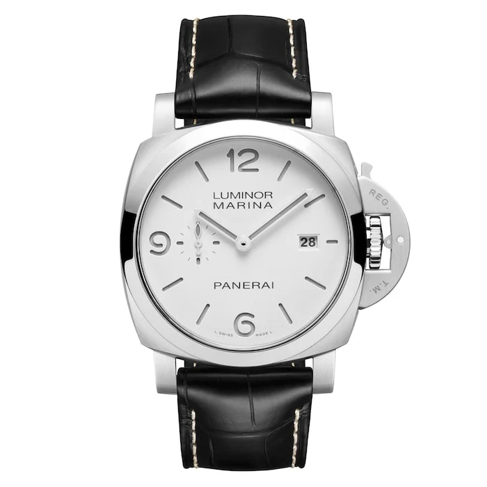 Panerai Automatic 44mm Men’s Watch with White Material Dial, Stainless Steel Case, 500m Water Resistant / PAM03314