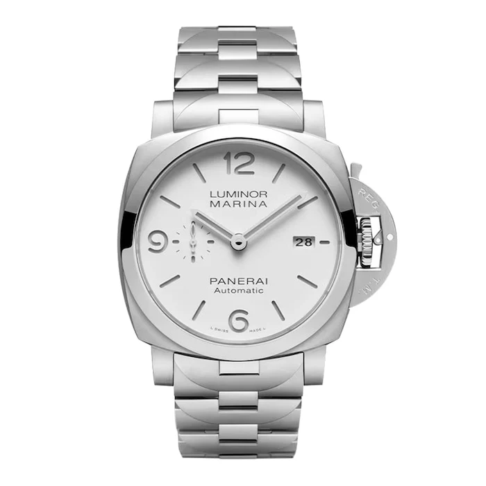 Panerai Automatic 44mm Men’s Watch with White Material Dial, Stainless Steel Case & Bracelet, 300m Water Resistant / PAM01564