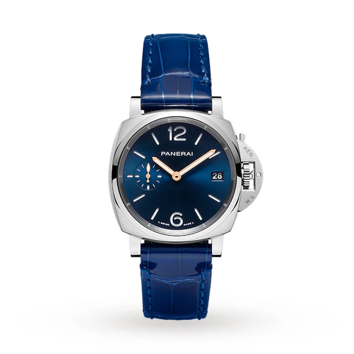 Panerai Elegance Automatic 38mm Men’s Watch with Blue Material Dial, Stainless Steel Case, 30m Water Resistant / PAM01273