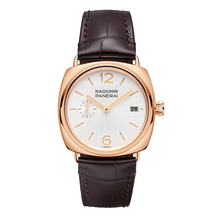 Panerai Elegance Automatic 40mm Men’s Watch with White Material Dial, Gold Case, 50m Water Resistant / PAM01026