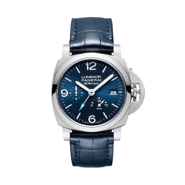 Panerai Heritage Automatic 44mm Men’s Watch with Blue Material Dial, Stainless Steel Case, 100m Water Resistant / PAM01361