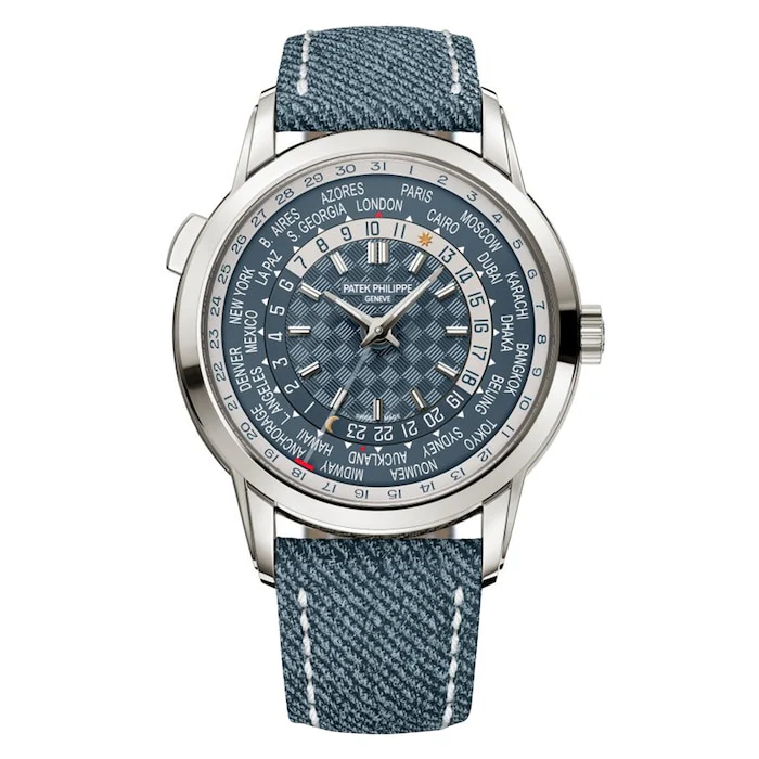 Patek Philippe 40mm Men’s Watch with Blue Material Dial, Gold Case, 30m Water Resistant / 5330G-001