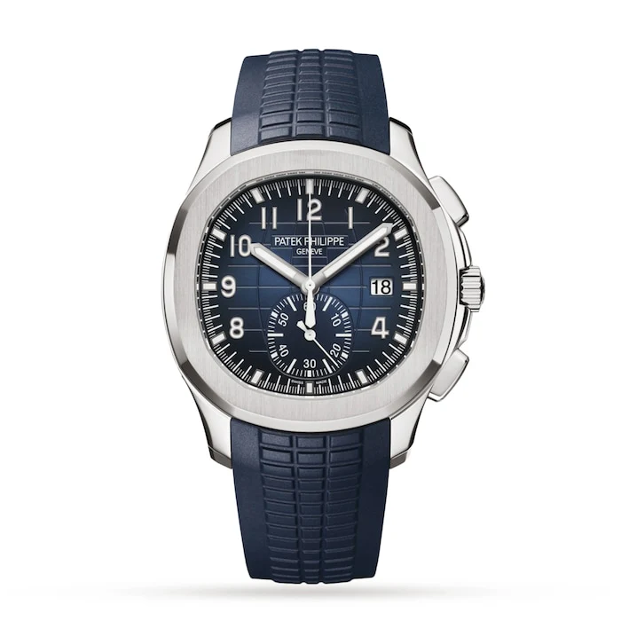 Patek Philippe Automatic 30mm Men’s Watch with Blue Material Dial, Gold Case, 120m Water Resistant / 5968G-001