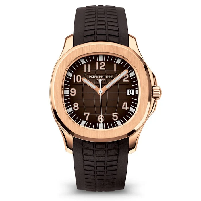 Patek Philippe Automatic 40mm Men’s Watch with Brown Material Dial, Gold Case, 120m Water Resistant / 5167R-001