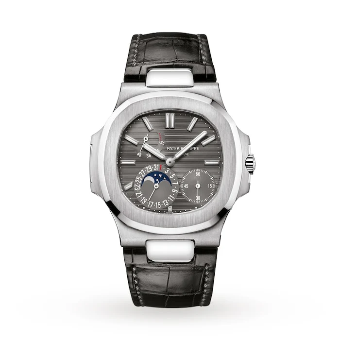 Patek Philippe Automatic 40mm Men’s Watch with Grey Diameter Dial, Gold Case, 60m Water Resistant / 5712G-001