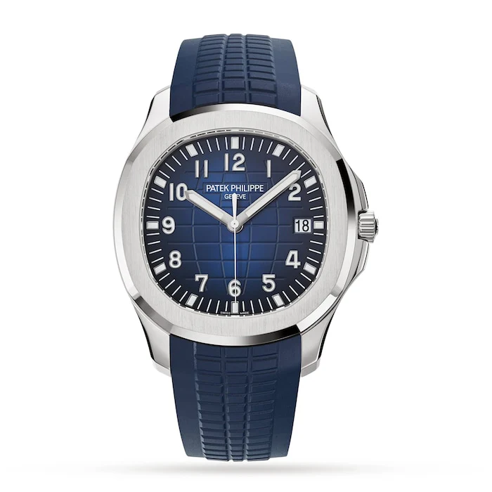 Patek Philippe Automatic 42mm Men’s Watch with Blue Bracelet Material Dial, Gold Case, 120m Water Resistant / 5168G-001