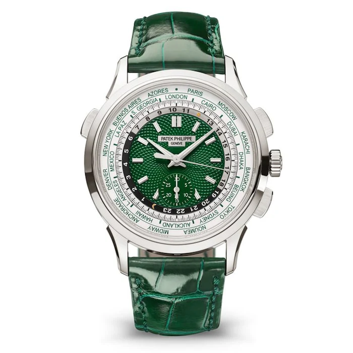 Patek Philippe Automatic Men’s Watch with Green Material Dial, Platinum Case, 30m Water Resistant / 5930P-001