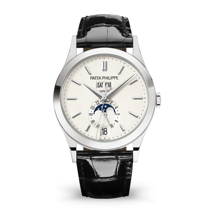 Patek Philippe Automatic Men’s Watch with White Material Dial, Stainless Steel Case, 30m Water Resistant / 5396G-011