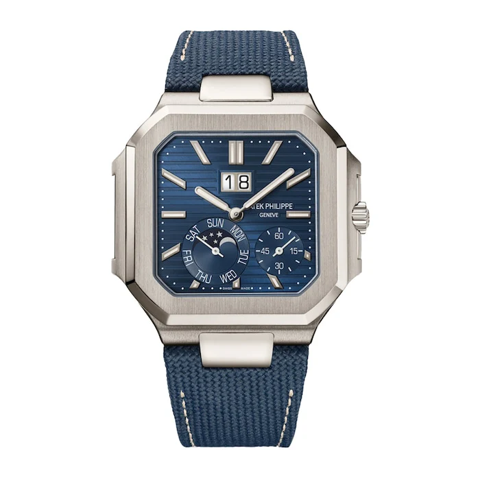 Patek Philippe Elegance 45mm Men’s Watch with Blue Material Dial, Platinum Case, 30m Water Resistant / 5822P-001 New 2025