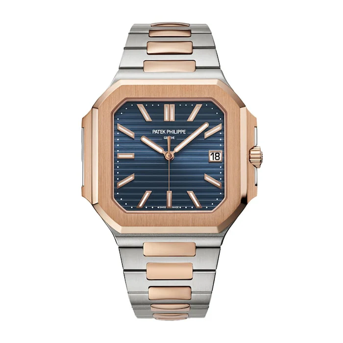 Patek Philippe Elegance 45mm Men’s Watch with Blue Material Dial, Stainless Steel Case & Bracelet, 30m Water Resistant / 5821/1AR-001