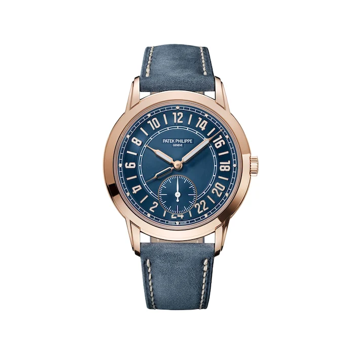 Patek Philippe Elegance Automatic 42mm Men’s Watch with Blue Material Dial, Gold Case, 30m Water Resistant / 5224R-001