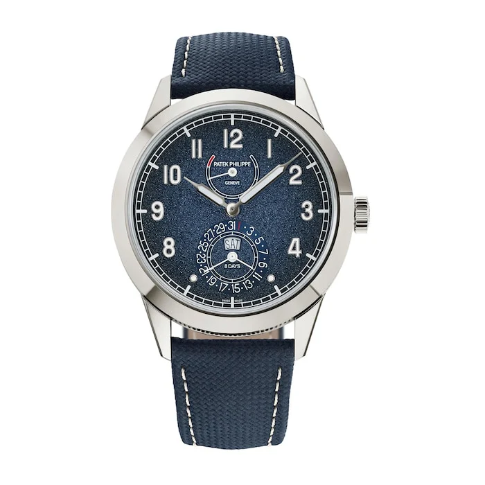 Patek Philippe Manual Wind 41mm Men’s Watch with Blue Material Dial, Gold Case, 30m Water Resistant / 5328G-001