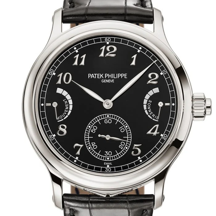Patek Philippe Manual Wind 45mm Men’s Watch with Black Material Dial, Platinum Case / 6301P-001