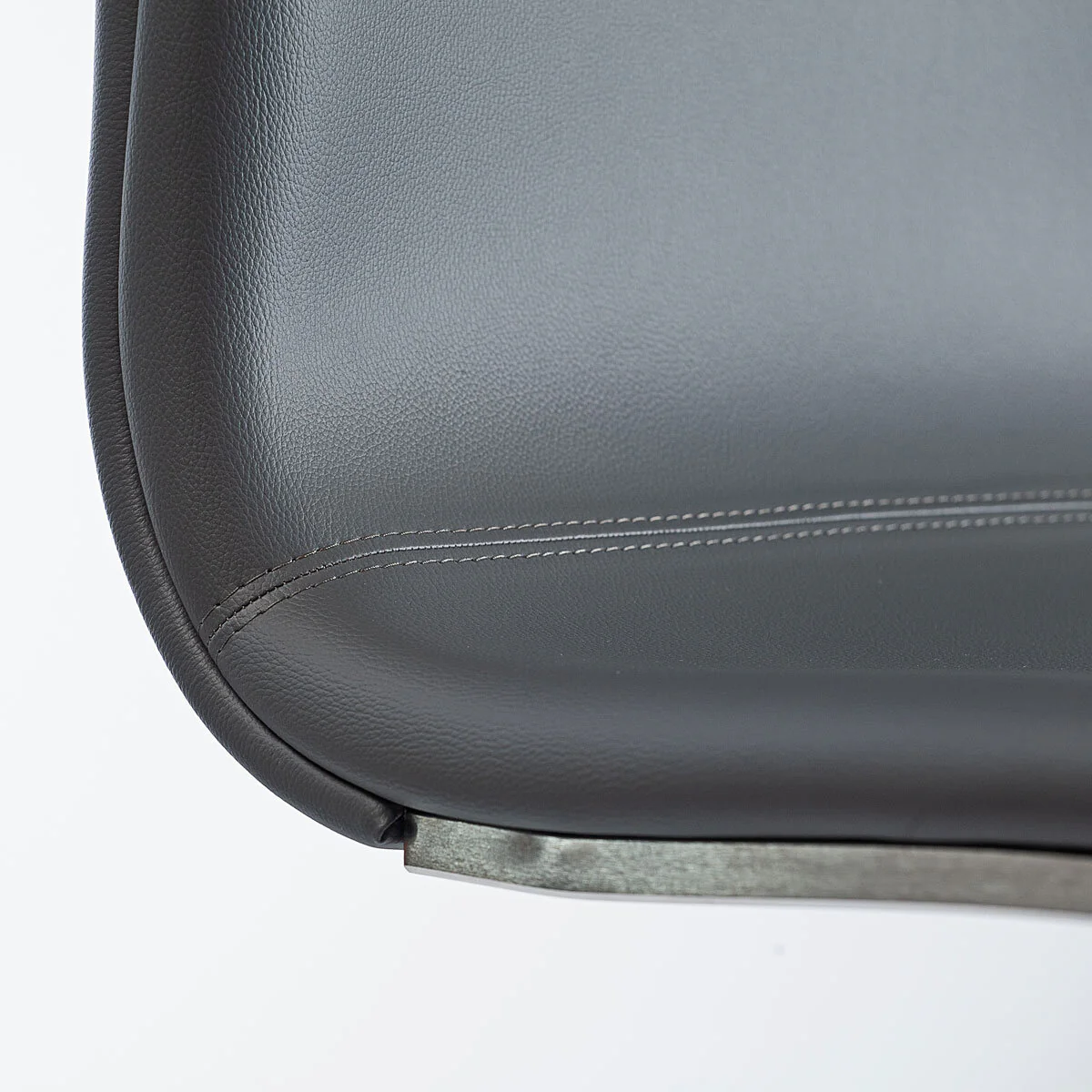 Peressini Rio Grey Faux Leather Dining Chair, 2 Pack - Image 4
