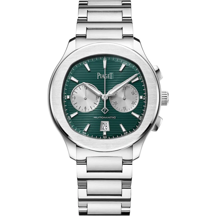 Piaget Automatic 42mm Men’s Watch with Green Material Dial, Stainless Steel Case & Bracelet, 100m Water Resistant / G0A49024