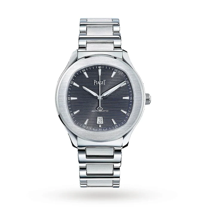 Piaget Automatic 42mm Men’s Watch with Grey Material Dial, Stainless Steel Case & Bracelet, 100m Water Resistant / G0A41003
