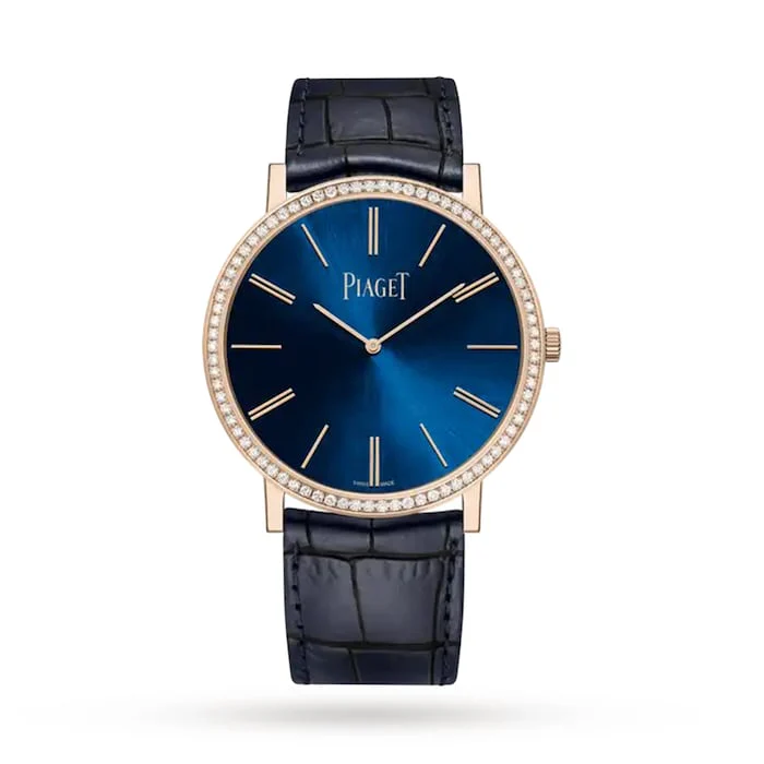 Piaget Elegance Automatic 38mm Men’s Watch with Blue Material Dial, Gold Case, 30m Water Resistant / G0A45051