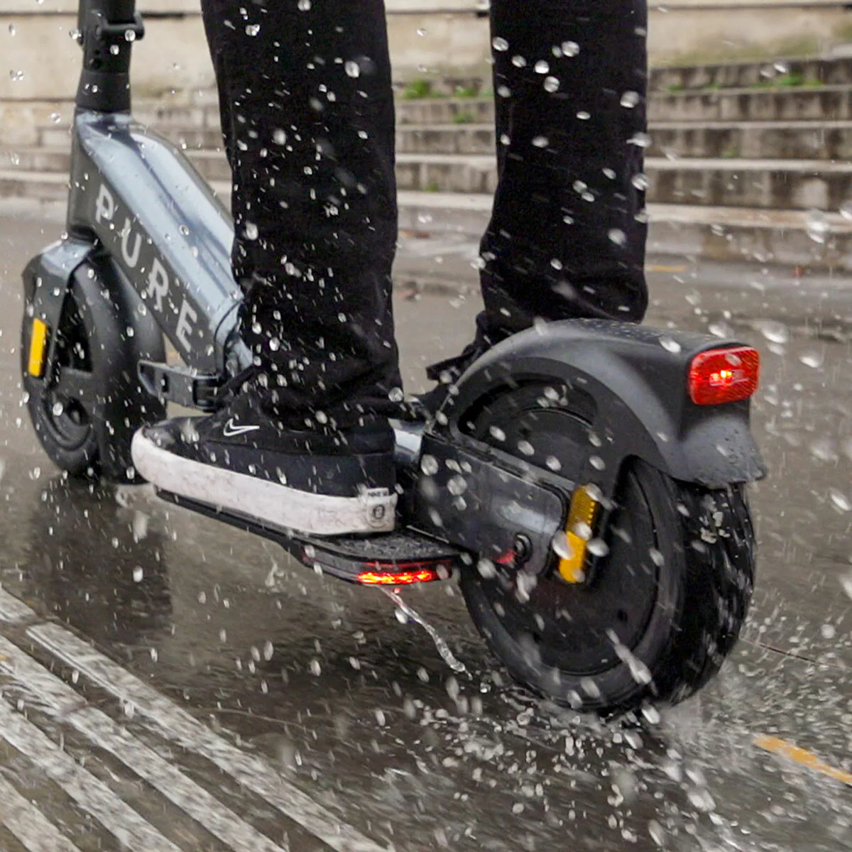 Pure Flex Folding Electric Scooter In Charcoal Grey - Image 3