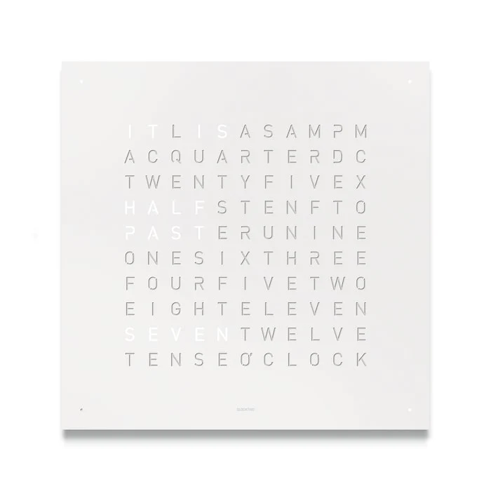 EARTH 45 Stainless Steel White Pepper Wall Clock