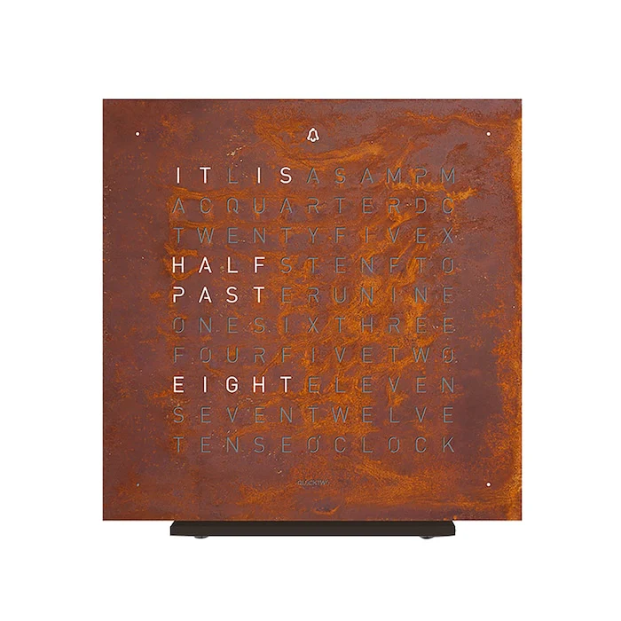 QLOCKTWO TOUCH Creator's Edition Rust Table Clock 13.5cm Luxury Watch Luxury Watch Swiss Made T4BLENRT