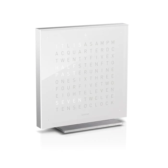 QLOCKTWO TOUCH Vanilla Sugar Acrylic Table Clock 13.5cm Luxury Watch Luxury Watch Swiss Made FTENVS