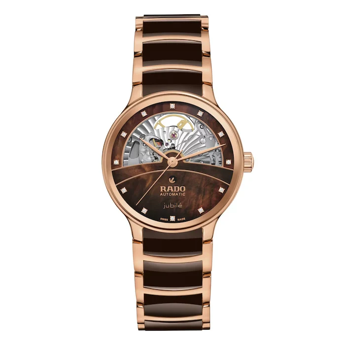 Rado Automatic 35mm Men’s Watch with Brown Material Dial, Stainless Steel Case, 50m Water Resistant / R30029902