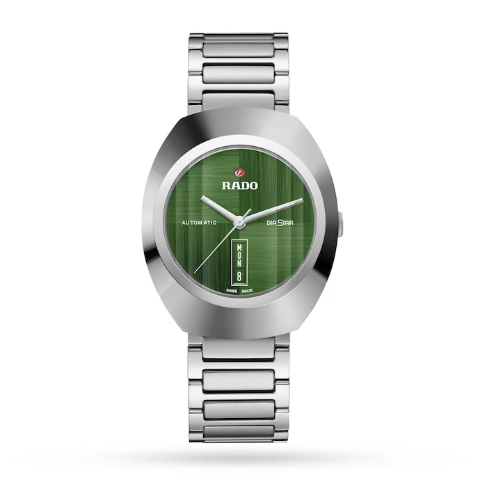 Rado Automatic 38mm Men’s Watch with Green Material Dial, Stainless Steel Case & Bracelet, 100m Water Resistant / R12160303