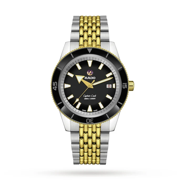 Rado Automatic 42mm Men’s Watch with Black Material Dial, Stainless Steel Case & Bracelet, 300m Water Resistant / R32138153