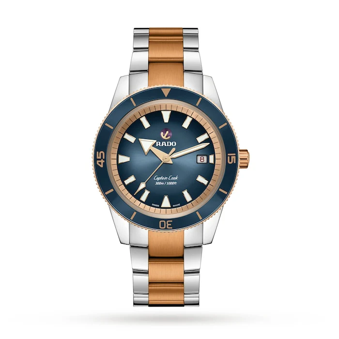 Rado Automatic 42mm Men’s Watch with Blue Material Dial, Stainless Steel Case & Bracelet, 300m Water Resistant / R32137203