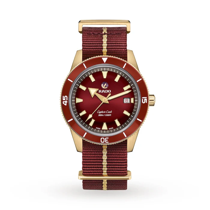 Rado Automatic 42mm Men’s Watch with Red Material Dial, Ceramic Case, 300m Water Resistant / R32504407