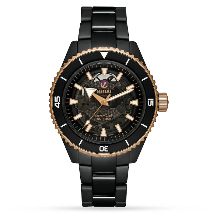 Rado Automatic 43mm Men’s Watch with Black Material Dial, Ceramic Case, 300m Water Resistant / R32127162