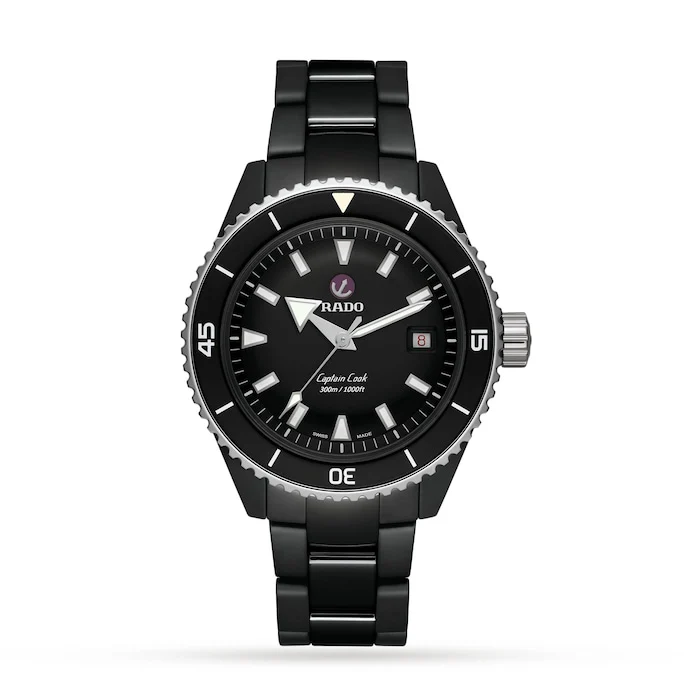 Rado Automatic 43mm Men’s Watch with Black Material Dial, Ceramic Case, 300m Water Resistant / R32129152