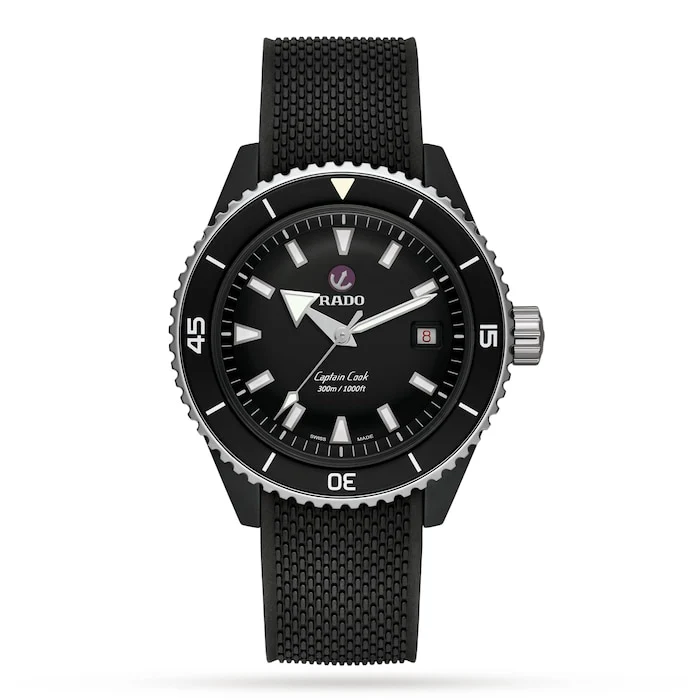 Rado Automatic 43mm Men’s Watch with Black Material Dial, Ceramic Case, 300m Water Resistant / R32129158