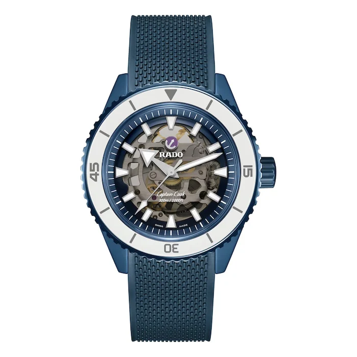 Rado Automatic 43mm Men’s Watch with Blue Material Dial, Titanium Case, 300m Water Resistant / R32153208