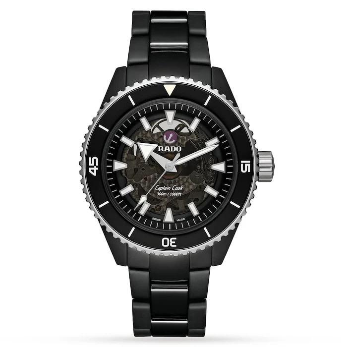 Rado Automatic 43mm Men’s Watch with Skeleton Material Dial, Ceramic Case, 300m Water Resistant / R32127152