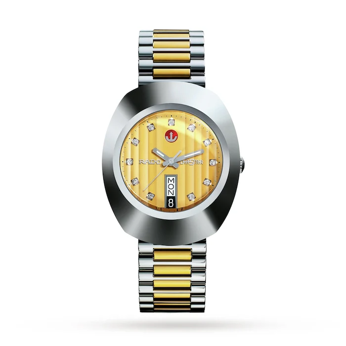 Rado Automatic Men’s Watch with Gold Material Dial, Stainless Steel Case & Bracelet, 30m Water Resistant / R12408633
