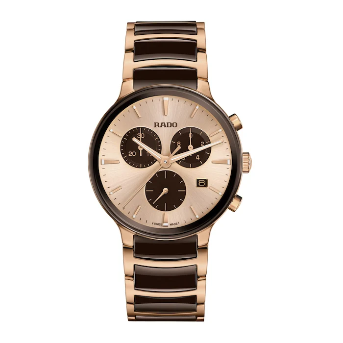 Rado Elegance Automatic 41mm Men’s Watch with Champagne Material Dial, Stainless Steel Case, 50m Water Resistant / R30212402