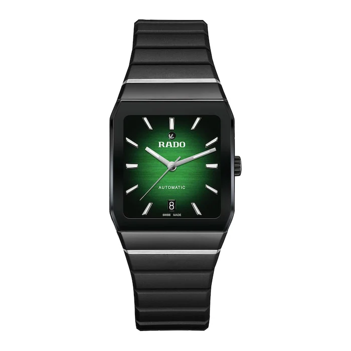 Rado Elegance Automatic Men’s Watch with Green Material Dial, Stainless Steel Case, 50m Water Resistant / R10202319
