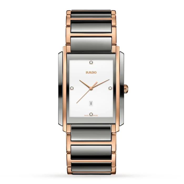 Rado Quartz 30mm Men’s Watch with White Material Dial, Ceramic Case, 30m Water Resistant / R20140712