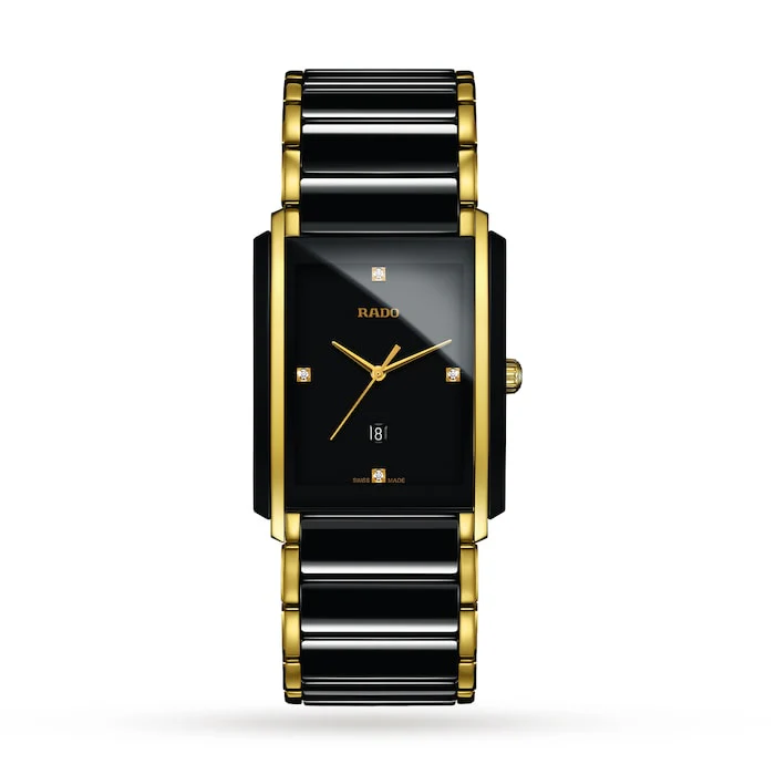Rado Quartz 31mm Men’s Watch with Black Material Dial, Stainless Steel Case, 50m Water Resistant / R20204712
