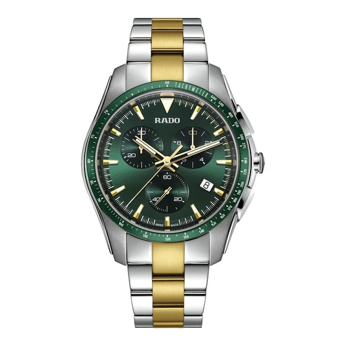 Rado Quartz 45mm Men’s Watch with Green Material Dial, Stainless Steel Case & Bracelet, 100m Water Resistant / R32259323