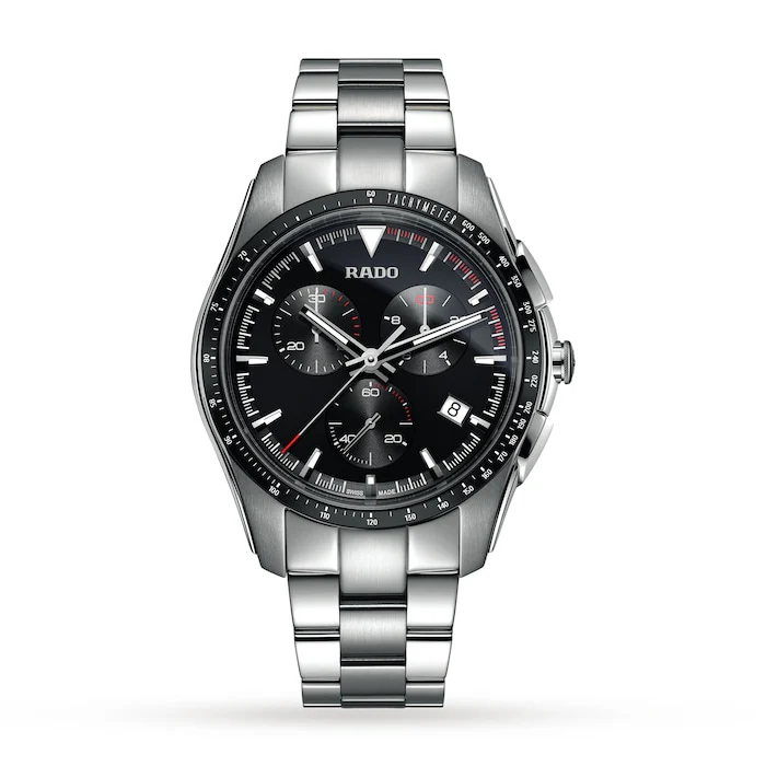 Rado Quartz 45mm Men’s Watch with Grey Material Dial, Stainless Steel Case & Bracelet, 50m Water Resistant / R32259153