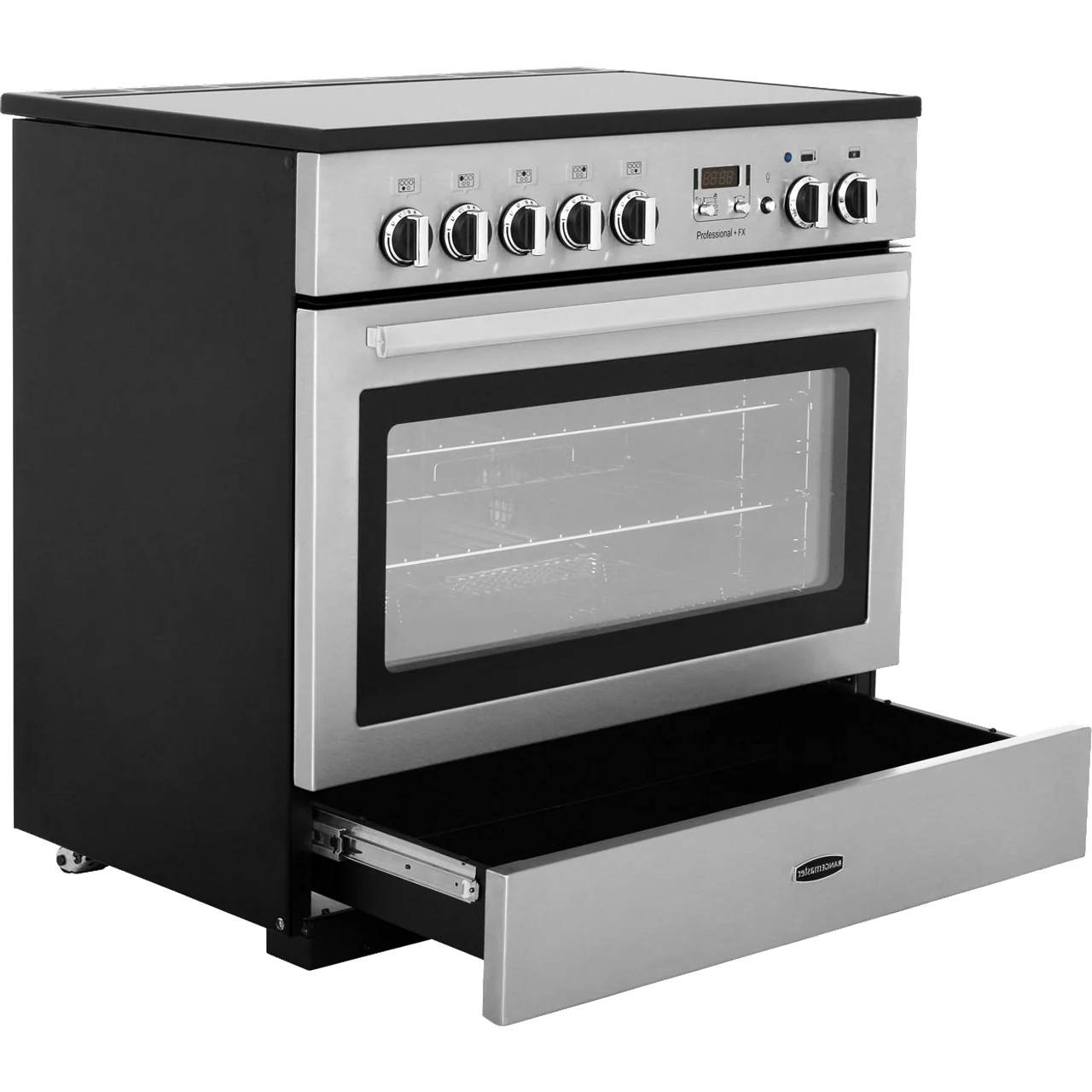 Rangemaster Professional Plus FX PROP90FXEISS/C 90cm wide Electric Range Cooker with Induction Hob - Stainless Steel - A Rated Non Split Single Door - Image 4