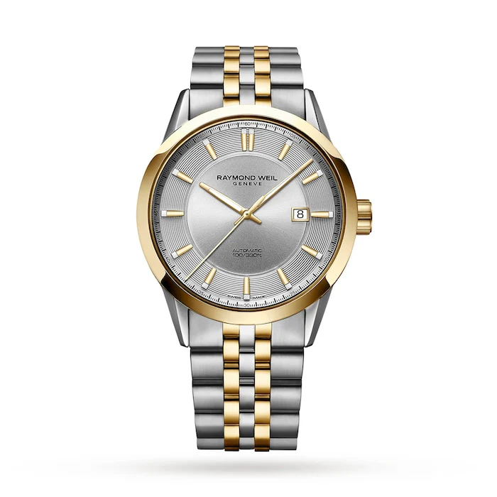 Raymond Weil Automatic 42mm Men’s Watch with Silver Material Dial, Stainless Steel Case & Bracelet, 100m Water Resistant / 2731-STP-65001