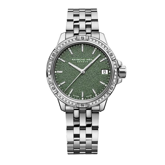 Raymond Weil Tango Classic Quartz 30mm Ladies Watch Green Luxury Watch Swiss Made High Precision Movement 5960-STS-52061