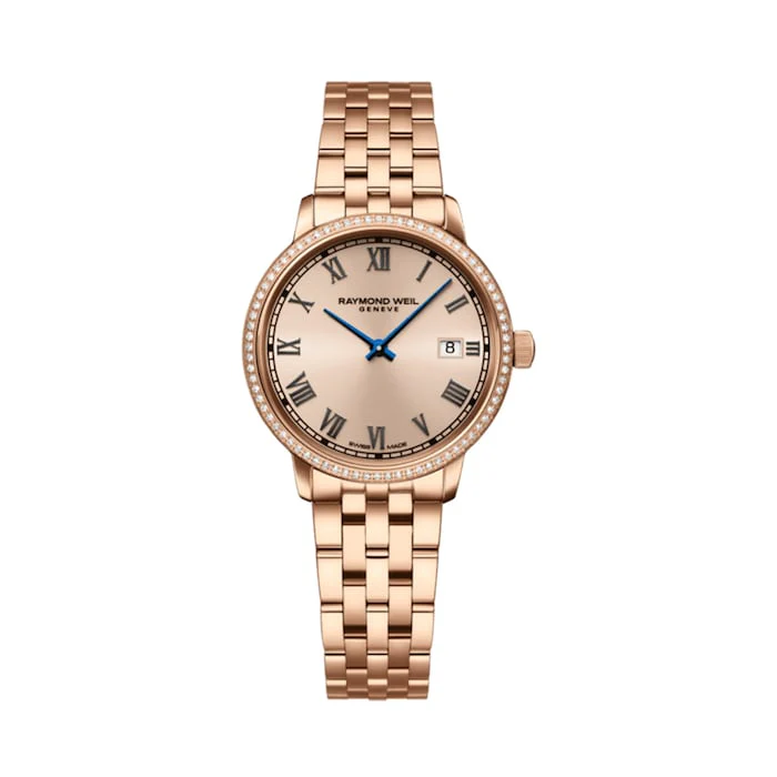 Raymond Weil Toccata Ladies Rose Gold PVD 76 Diamonds Quartz Watch, 29mm Luxury Watch 5985-P5S-00859