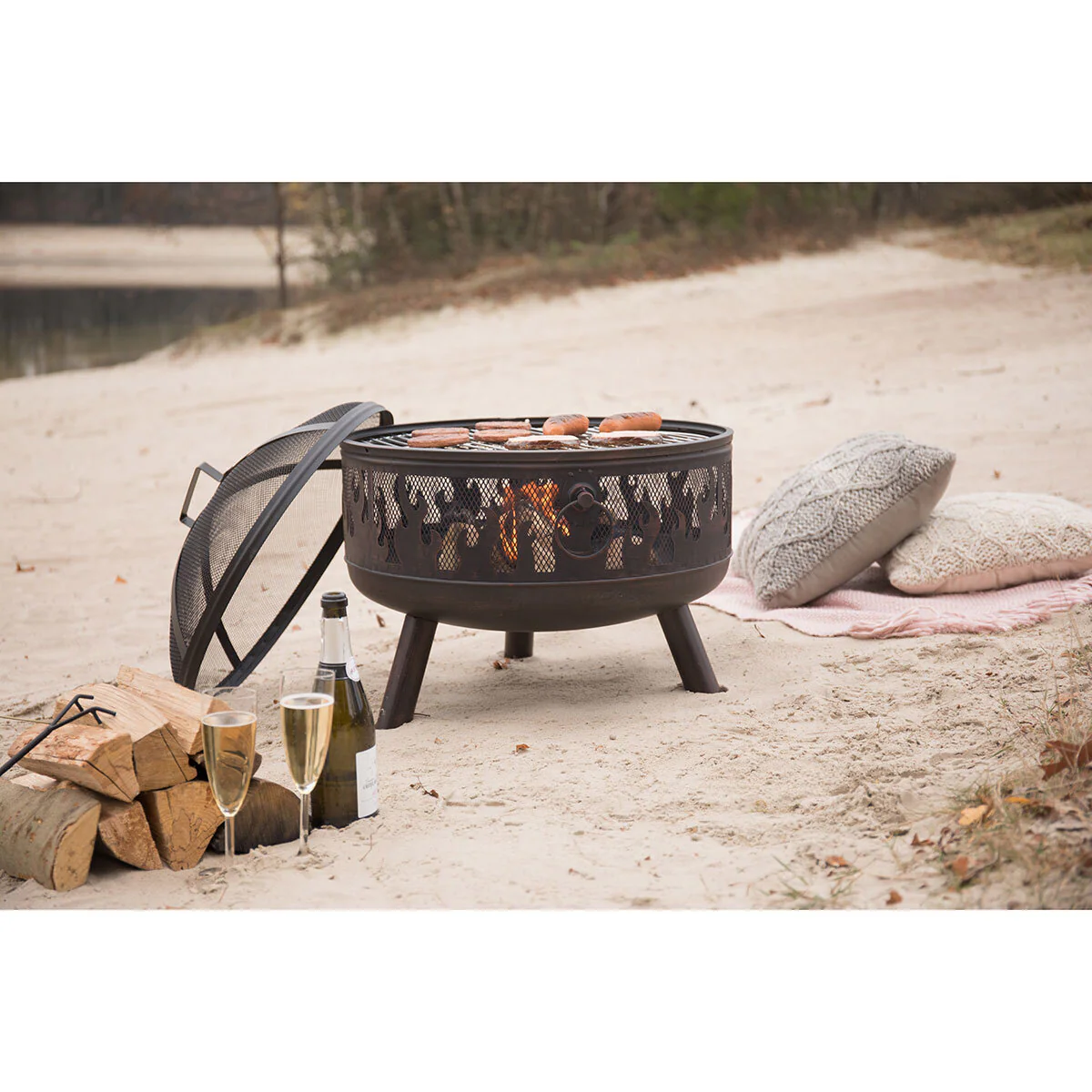 RedFire Blazer Wood Burning Fire Pit + BBQ Grill - Image 7