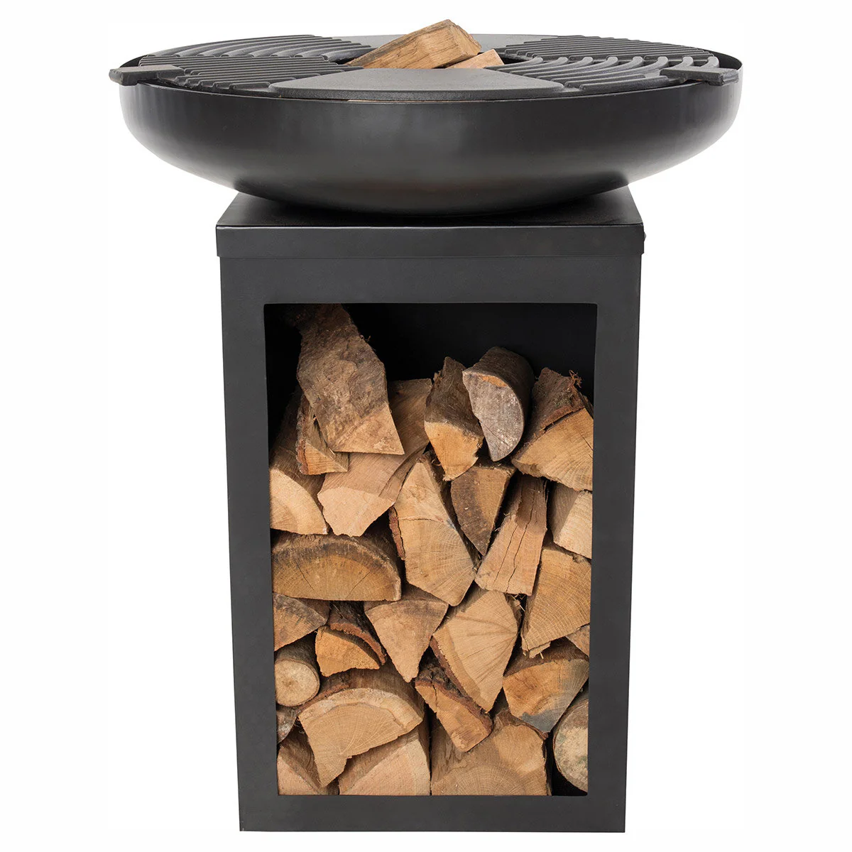 RedFire Mantanzas Wood Burning Fire Bowl with Grill and Wood Storage - Image 3