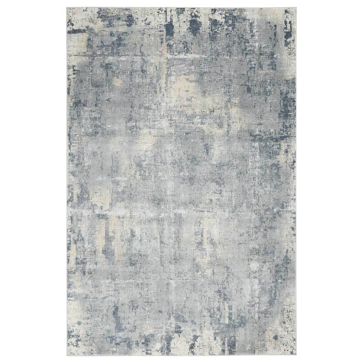 Rustic Textures Faded Blue Rug, 240 x 320 cm