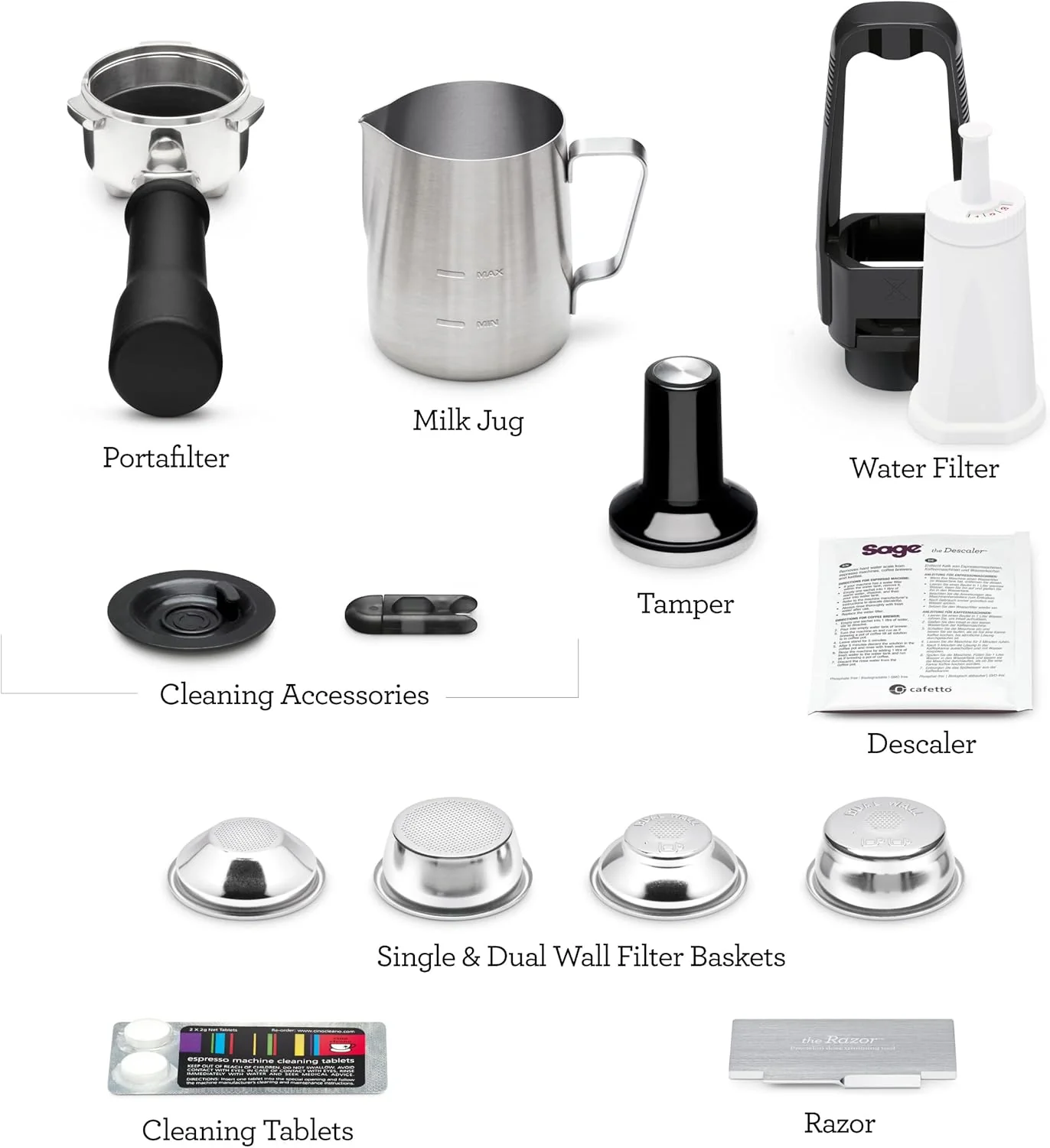 Sage - The Bambino Plus - Compact Coffee Machine with Automatic Milk Frother - 1.9L, 15 bar, 1600 W - Single or Double Shot Espresso Maker, Cappuccino, Latte, Black Truffle - Image 8
